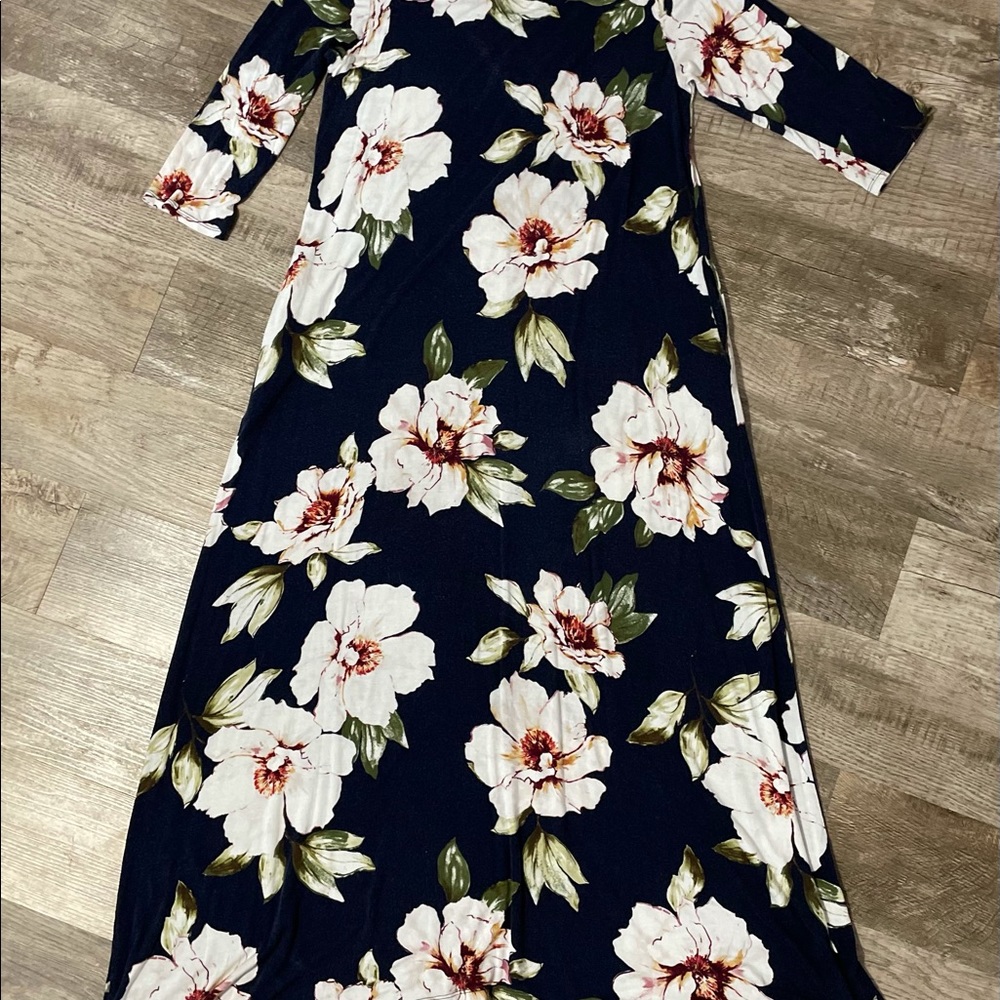 Annabelle Navy Floral Print Dress Size M